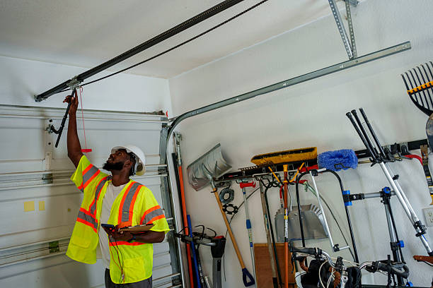 Professional Garage Door Panel Replacement technician working in Pontotoc County County, OK